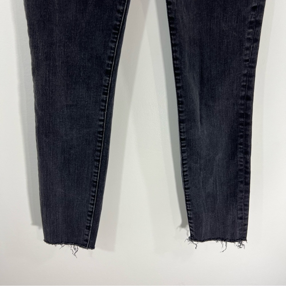 Marine Layer High Rise Skinny Washed Black Jeans Raw Hem Size 26 - Picture 5 of 9